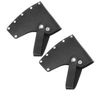 M METERXITY 2-Pezzi Fodero per Accetta, Fodero in Pelle per Accetta 1,32LB, Copritesta Ascia a Doppio Scatto Portatile per Lavori Aperto/Escursioni Aperto Protettore Lama Accetta [Nero]