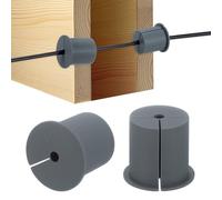 M METERXITY 2-Pz Kit Instradamento Cavi, per Foro a Parete da 1-3/8 Pollici Passacavo Silicone, Passacavo a Parete, Boccola Copertura Foro a Parete per Cavo Ethernet [Lunghezza 38mm, Grigio]