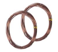 M METERXITY 2-Rotoli 1mm Filo Allenamento Bonsai, 32.8Ft Totali Filo Alluminio Anodizzato Bonsai per Forma Alberi Bonsai/Fissaggio Rami/Trattenimento Tronco[16.4ft Ciascuno, Bronzo]