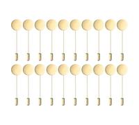 M METERXITY 20-Pack Spilla A Bottone Piatta Rotonda, Spille Per Occhielli In Lega Per Fai Da Te Per Abito/Sciarpa, Spilla Da Balia Per Fiore All'Occhiello, Spilla Vuota [50mm, Tono Oro]