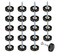 M METERXITY 20 Pcs Coperchi Per Viti, 0.75" Diam Acciaio Inossidabile Spazzolato Specchio Coperchi Decorativi Per Viti Chiodi Fermagli Per Insegne Pubblicitarie [Nero]