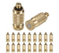 M METERXITY 20-Pezzi Ottone Nebulizzazione Ugelli, 0,004"/0,1mm Ugelli Nebulizzazione Ottone, Testa Ugello Nebulizzatore ad Alta Pressione per Sistema Raffreddamento Esterno/Serra [10/24 UNC]