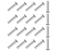 M METERXITY 20-Pz Spille a Foro Singolo, M6 x 30mm Spille a Foro Piatto Acciaio Inossidabile 304 per Collegamenti Meccanici/Parti Fisse, Spina Cerniera Collegamento Riutilizzabile