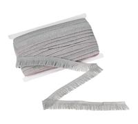 M METERXITY 27 Iarde Frangia con Nappe, 1 Pollice Larghezza Frangia Poliestere Pizzo Boho Frangia per Vestito/Gonna/Borse/Decorazione Fai Da Te/Accessori Abbigliamento [Grigio]