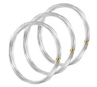 M METERXITY 3-Rotoli 0.8mm Filo Allenamento Bonsai, 49.2Ft Totali Filo Alluminio Anodizzato Bonsai per Forma Alberi Bonsai/Fissaggio Rami/Trattenimento Tronco[16.4Ft Ciascuno, Argento]