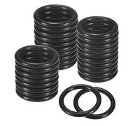 M METERXITY 30-Pack Anelli Per Dream Catcher, 1,3 Pollici Anelli Rotondi In Plastica Per Macramé, Ghirlande Floreali, O-Rings In Plastica Per DIY Ghirlande Nuziali Nero 0,16 Pollici