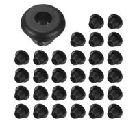 M METERXITY 30-Pack Passacavi In Gomma Per Ringhiera Cablata, Foro 6mm Anello Occhiello 4mm ID Guarnizione Per Cablaggio, Cavo, Automobile, Montanti Cablati In Metallo, Passacavi Auto [Nero]