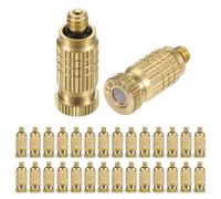 M METERXITY 30-Pezzi Ottone Nebulizzazione Ugelli, 0,008"/0,2mm Ugelli Nebulizzazione Ottone, Testa Ugello Nebulizzatore ad Alta Pressione per Sistema Raffreddamento Esterno/Serra [10/24 UNC]
