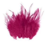 M METERXITY 300-Pezzi Piume di Gallo Hackle A Sella, 3-6 Pollici / 8-15cm all'Ingrosso Piume Naturali Soffici per Artigianato/Matrimoni/Dream Catcher/Decorazioni Fai da Te [Bordeaux]