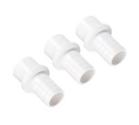 M METERXITY 3pz PVC Tubo Raccordo - Acqua Tubo Connettore, 20mm Porta Dritto Tubo Giunto, Applicazione Esterni/Giardino/Piscina (OD 0.98", Bianco)