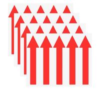 M METERXITY 4-Pack Adesivi A Freccia, 5 x 1 Pollici/ 120 x 30 mm PVC Impermeabili Autoadesivi Frecce Direzionali Rimovibili Adesivi Da Pavimento Per Segnaletica Murale/Stradale [Rosso]