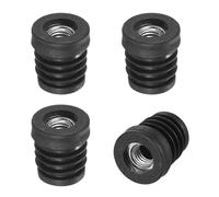 M METERXITY 4-Pack Inserti Per Tubi Rotondi Con Filettatura M8, 3/4" (19mm) OD Inserti In Plastica Per Tubi Per Sedia/Tavolo/Rotelle, Tappi Per Estremità Di Tubi Proteggi Pavimento Spine