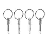M METERXITY 4-Pack Perno A Sgancio Rapido, Acciaio Inossidabile 316 Diametro 6.3mm, Lunghezza Utilizzo 30mm Perno Bimini Top con Leva A Goccia & Molla per Deck Boat/Canopy, Hardware Nautico