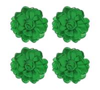 M METERXITY 4-Pack Spille E Fiori A Rosa Per Donne, Spille Da Risvolto Eleganti Tessuto Di Satin Grandi Fiori Di Camelia Per Capelli Per Matrimoni/Feste/Abbigliamento/Gioielli [10cm, Verde]