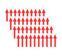 M METERXITY 4 Pcs Adesivi A Freccia, 2 x 1 Pollice/ 50 x 15 mm PVC Impermeabili Autoadesivi Frecce Direzionali Rimovibili Adesivi Pavimento Direzionali per Segnaletica Murale/Stradale [Rosso]