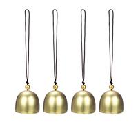 M METERXITY 4-Pz Campane Appese, Piccole Campane Decorative Campanelli a Vento Campanelli Vintage per Decorazioni Natalizie/Casa/Finestra/Giardino, Pendente Campana Appesa [Oro, Caffè]