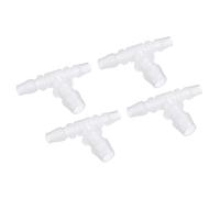M METERXITY 4pz Guarnitura Tubo Raccordi - 8x12x8mm OD T Plastica Tubo Connettori Applicazione Acqua Carburante, Trasparente(T Forma 3 Modo)