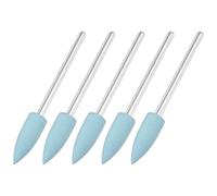 M METERXITY 5 Pezzi Mola Per Lucidatura A Punta In Silicone, Diametro 0.23 Pollici(6mm) Kit Levigatura Per Gioielli/Ossa/Intagli Di Giada, Utensile Rotante Grana 600 [Azzurro Chiaro]