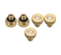 M METERXITY 5-Pz Ottone Nebulizzazione Ugello, 0.008" 0.2mm Orifizio 10/24 UNC O-Ring Sostituzione Nebulizzatore Ugelli Spina Teste per Sistema Raffreddamento Atomizzazione a Bassa Pressione