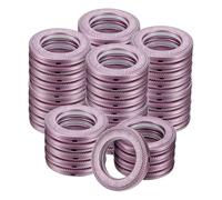 M METERXITY 50 Pezzi Occhielli Per Tende, Diametro Interno 1-9/16"(4cm) Anelli In Plastica Per Tende Clip Occhielli Nano dimensione Basso Rumore Anello Romano Tessuto[Viola Opaco]