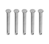 M METERXITY 5pz Flat Testa Forcella Perni Fissaggio M8 x 80mm Argento Tono | Inossidabile Acciaio, Rotondo, Anti Resistenza, Applica Meccanica Riparazione, Forcella Perni