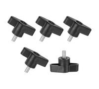 M METERXITY 5pz Viti a Testa Zigrinata M5x10mm Manopole a T Vite di Serraggio a Manopola a T per Lavorazione Legno/Macchinari/Attrezzature Vite a Mano Metrica [Acciaio Inossidabile 304 Nero]