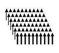M METERXITY 6-Pack Adesivi A Freccia, 2 X 1 Pollice/ 50 X 15 Mm PVC Impermeabili Autoadesivi Frecce Direzionali Rimovibili Adesivi Da Pavimento Per Segnaletica Su Parete/Strada [Nero]