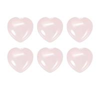 M METERXITY 6-Pack Pietre della Preoccupazione a Forma di Cuore 0.59 in | Cristalli di Giada Ansia Rosa, Protezione, Energia Calmante, Meditazione Mamme Donne, Regali San Valentino