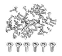 M METERXITY 60 Pezzi Viti A Testa Piatta, M3x8mm Acciaio Inossidabile 304 Phillips Per Macchinari/Attrezzature, Elementi Di Fissaggio A Croce