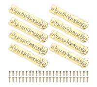 M METERXITY 8-Pack Cardini Per Porte, 2-9/16 Pollici (65mm) Ferro Elettroplaccato Cardini A Ribalta Per Porte Interne 180° Mini Con Viti Per Scatole Di Legno/Armadio [Tono Oro]