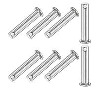 M METERXITY 8-Pz Spille a Foro Singolo, M8 x 45mm Spille a Foro Piatto Acciaio Inossidabile 304 per Collegamenti Meccanici/Camion/Tosaerba, Spina Cerniera Collegamento Riutilizzabile