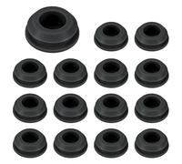 M METERXITY Confezione da 15 Tappi in Silicone per Fori, Tappi ad Incastro per Fori da 12-13mm, Tappi in Gomma per Fori Tondi Paratie Cucina Guarnizioni Impermeabili [Nero]