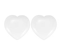 M METERXITY Confezione da 2 pietre di giada da 3 cm, colore: bianco | Cristalli di ansia, rocce a forma di cuore per protezione ed energia lenitiva, meditazione mamma donna