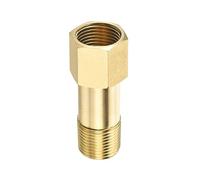 M METERXITY Estensione Connettore Tubo Raccordo - Ottone Esagonale Giunto, Convertitore Adattatore, Applica a Uso Industriale, (G3/8 Femmina a G3/8 Maschio Filettatura 50mm, Dorato)