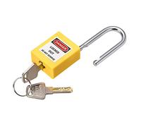 M METERXITY Lucchetto Di Sicurezza Tagout Lockout - Per Interni e Esterni, Chiavi Diverse E Archetto In Acciaio, Adatto A Serrature Elettriche/Idrauliche/Pneumatiche (38mm, Giallo)