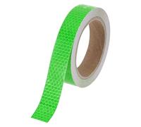 M METERXITY Nastro Riflettente, 2.5cm x 10m Shining Star Verde Impermeabile Alta Visibilità Autoadesivo per Rimorchi/Camion/Abbigliamento, Segnali di Avvertimento per Esterni