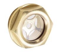 M METERXITY Olio Livello Vista Vetro con O-Ring - Aria Compressore Raccordi Controllare Livello Olio Pompa, Applicare a Serbatoio G3/4, Giallo