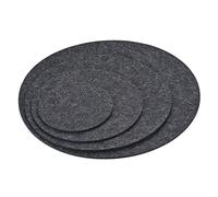 M METERXITY Pezzi Fioriera Sottobicchieri Set Feltro Rotondo Vaso Fiori Gocciolatoio Tampone Tappetino Applicazione Esterno/Giardino (4" 6" 8" 10", Grigio)