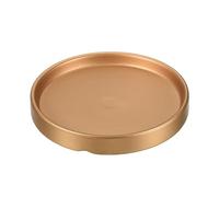 M METERXITY Pianta Sottovaso - Rotondo Ceramica Gocciolatoio Vassoio Drenaggio Applicazione Esterno/Giardino Fioriera Pentola (5", Oro)