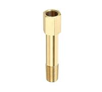 M METERXITY Prolunga Connettore Tubo Raccordo - Ottone Esagonale Giunto, Convertitore Adattatore, Applica Industriale Utilizzare, (G1/4 Femmina G1/4 Maschio Filettatura 75mm, Oro)