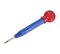 M METERXITY Punzone Automatico A Molla Punzone Per Chiodi In HSS Blu | 1-Pack, Da 133mm, Strumento Regolabile Per Frantumare vetro, Con Cuscino Palmare, Per Lamiera/Legno/Vetro