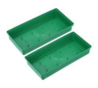 M METERXITY Set 2-Pz Vassoi per Centrotavola Floreali, Ciotola in Plastica 9,65 Pollici Base per Composizioni Floreali per Tavolo/Festa/Matrimonio, Scatola Porta Fiori Rettangolare [Verde]