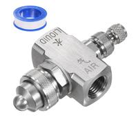 M METERXITY Ugello Atomizzazione Aria, 1/4BSPT Filettatura Femmina 80 Gradi Acciaio Inossidabile Ugello a Ventaglio Piatto Sifone Nastro Sigillante per Raffreddamento/Pulizia/Rivestimento