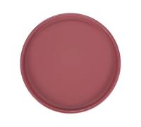 M METERXITY Vassoio per Piante in Ceramica, Vassoio Raccogli-Acqua per Piante da 6,3", Sottovaso per Piante da Interno/Esterno/Vassoio per Drenaggio Fiori [Rosso Scuro Rotondo]
