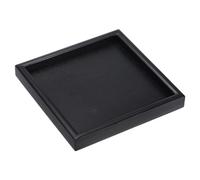 M METERXITY Vassoio Portata in Legno - Piatto Decorativo Quadrato in Legno, Vassoio Cucina, Vassoi Portacandele Centrotavola, Applica a Cena Bar Casa (7 Pollice, Nero)