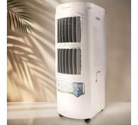 M mimotec - Climatizzatore evaporativo portatile Airpro 5500 m³/h bianco, refrigeratore d'aria 30 l, controllo remoto, motore DC silenzioso, 100 W, basso consumo, ideale per casa, ufficio e posate