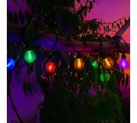 M mimotec - Ghirlanda da esterno con cavo elettrico da 7,5 m, 15 lampadine, colore RGB dimmerabile, impermeabile IP44, decorazione per terrazza, ingresso, patio e giardino