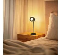 M mimotec - Lampada da tavolo a LED Leni nera, 2W, luce dimmerabile 3CCT, batteria ricaricabile tramite USB, design moderno, ideale per camera da letto, soggiorno, scrivania, casa
