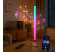 M mimotec - Lampada da terra dimmerabile RGBIC DC 5W, IP44, modalità musica personalizzabile, con cavo USB, telecomando e app inclusi