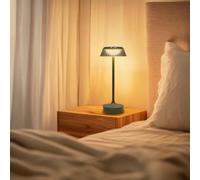 M mimotec - Lampada LED da tavolo Verde Irina 2W, ricaricabile, dimmerabile, 3 temperature di colore (3CCT), IP44, batteria da 1200mAh, include cavo USB